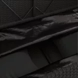 fekete polyrattan kerti pad párnával