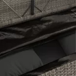 szürke polyrattan akácfa kerti pad párnával