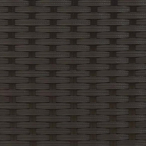 2 személyes fekete polyrattan kerti kanapé baldachinnal/székkel