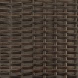 2 személyes barna polyrattan kerti kanapé baldachinnal/székkel