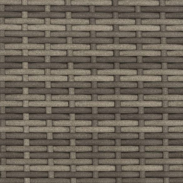 2 személyes szürke polyrattan kerti kanapé baldachinnal/székkel