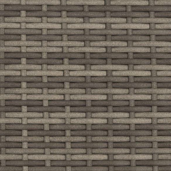 2 személyes szürke polyrattan kerti kanapé zsámolyokkal