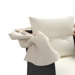 2 személyes fekete polyrattan kerti kanapé baldachinnal/székkel