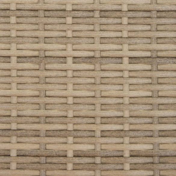 2 személyes bézs polyrattan kerti kanapé baldachinnal/székkel