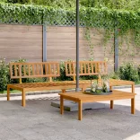 2 db tömör akácfa kerti raklap középső kanapé