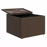 barna polyrattan kerti szék párnával 55 x 55 x 37 cm