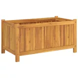 tömör akácfa kerti virágtartó béléssel 80 x 42 x 40 cm