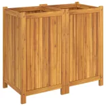 tömör akácfa kerti virágtartó béléssel 84 x 42 x 75 cm
