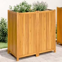   tömör akácfa kerti virágtartó béléssel 100 x 50 x 100 cm