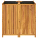 tömör akácfa kerti virágtartó béléssel 100 x 50 x 100 cm