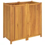 tömör akácfa kerti virágtartó béléssel 100 x 50 x 100 cm