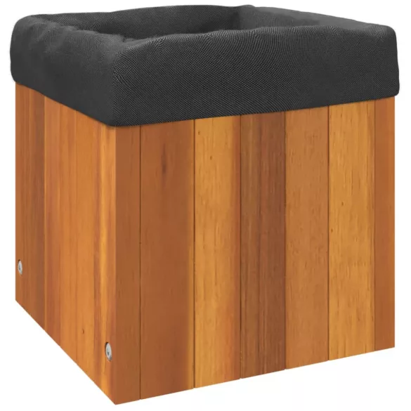 tömör akácfa kerti virágtartó 25 x 25 x 25 cm