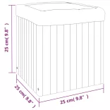 tömör akácfa kerti virágtartó 25 x 25 x 25 cm