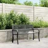 fekete acél kerti pad 120 cm