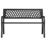 fekete acél kerti pad 120 cm