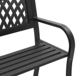 fekete acél kerti pad 120 cm