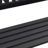 fekete acél kerti pad 120 cm
