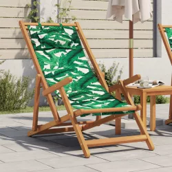   levélmintás eukaliptuszfa és szövet összecsukható strandszék