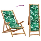 levélmintás eukaliptuszfa és szövet összecsukható strandszék