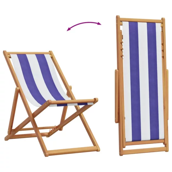 kék és fehér eukaliptuszfa és szövet összecsukható strandszék