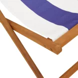 kék és fehér eukaliptuszfa és szövet összecsukható strandszék