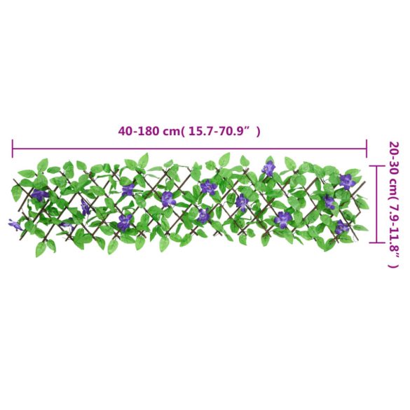 zöld bővíthető műborostyán rács 180 x 20 cm