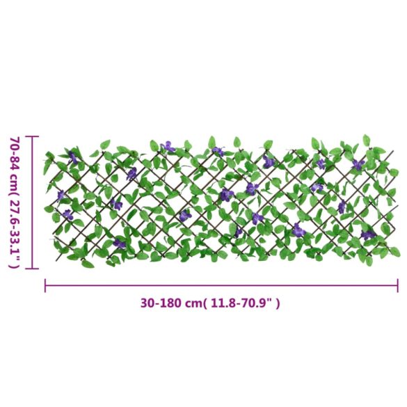 5 db zöld bővíthető műborostyán rács 180x70 cm