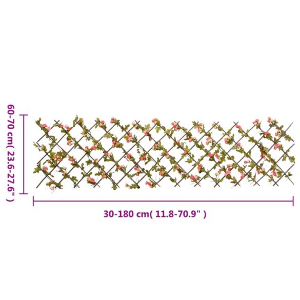  sötét rózsaszín bővíthető műborostyánrács 180 x 60 cm