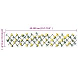 5 db sárga bővíthető műborostyánrács 180 x 20 cm