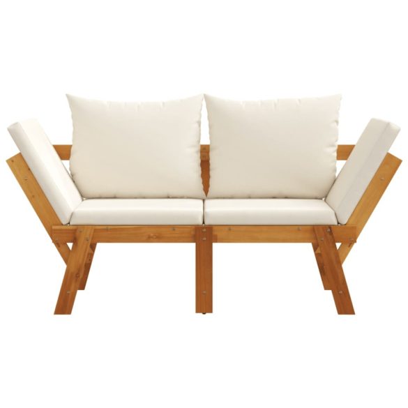 2 az 1-ben tömör akácfa kerti pad párnákkal