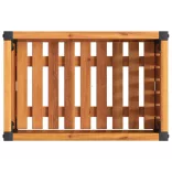 tömör akácfa és acél kerti virágtartó 45 x 30 x 27,5 cm