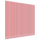 piros és fehér csíkos pótszövet napellenzőhöz 4x3,5 m