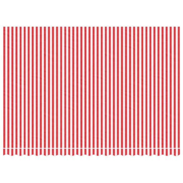 piros és fehér csíkos pótszövet napellenzőhöz 4,5x3 m