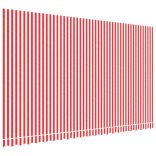 piros és fehér csíkos pótszövet napellenzőhöz 5x3 m