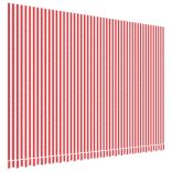 piros és fehér csíkos pótszövet napellenzőhöz 5x3,5 m