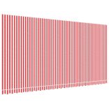 piros és fehér csíkos pótszövet napellenzőhöz 6x3 m