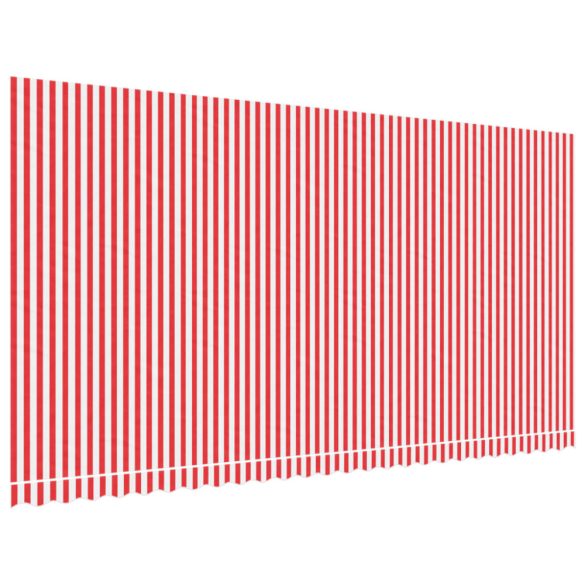 piros és fehér csíkos pótszövet napellenzőhöz 6x3 m