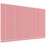 piros és fehér csíkos pótszövet napellenzőhöz 6x3,5 m