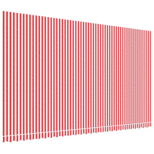 piros és fehér csíkos pótszövet napellenzőhöz 6x3,5 m