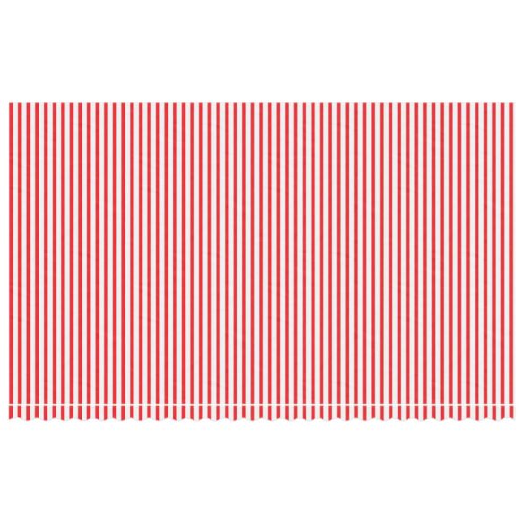 piros és fehér csíkos pótszövet napellenzőhöz 6x3,5 m