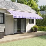 kék és fehér csíkos pótszövet napellenzőszegélyhez 5 m