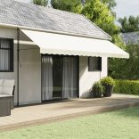 krémszínű csíkos pótszövet napellenzőszegélyhez 5 m