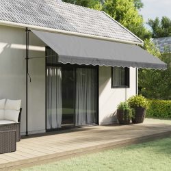   antracitszürke csíkos pótszövet napellenzőszegélyhez 4,5 m