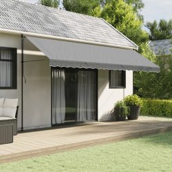   antracitszürke csíkos pótszövet napellenzőszegélyhez 5 m