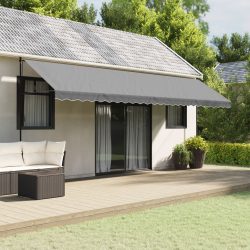   antracitszürke csíkos pótszövet napellenzőszegélyhez 6 m