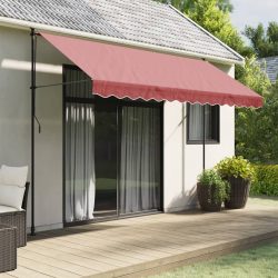   burgundi vörös csíkos pótszövet napellenzőszegélyhez 3,5 m