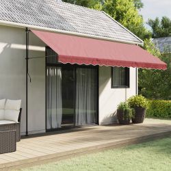   burgundi vörös csíkos pótszövet napellenzőszegélyhez 4,5 m