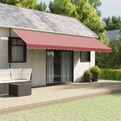   burgundi vörös csíkos pótszövet napellenzőszegélyhez 6 m