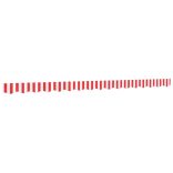 piros és fehér csíkos pótszövet napellenzőszegélyhez 4 m