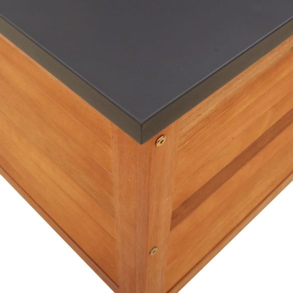 tömör eukaliptuszfa kerti tárolóláda 60 x 50 x 55 cm